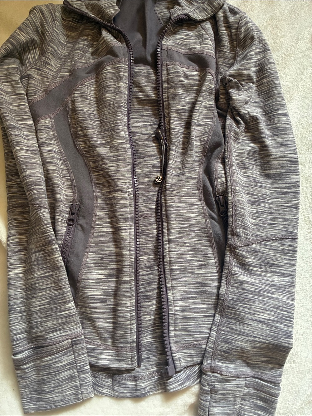 lululemon athletica Heathered Gray Zip-Up Hoodie